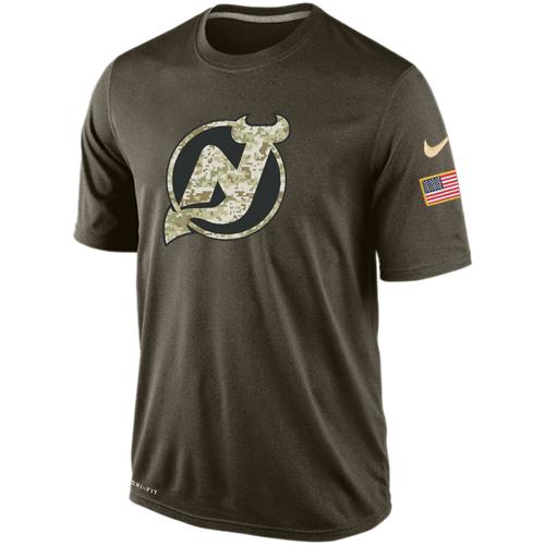 Men's New Jersey Devils Salute To Service Nike Dri-FIT T-Shirt - Click Image to Close